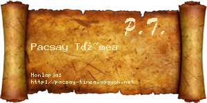 Pacsay Tímea névjegykártya